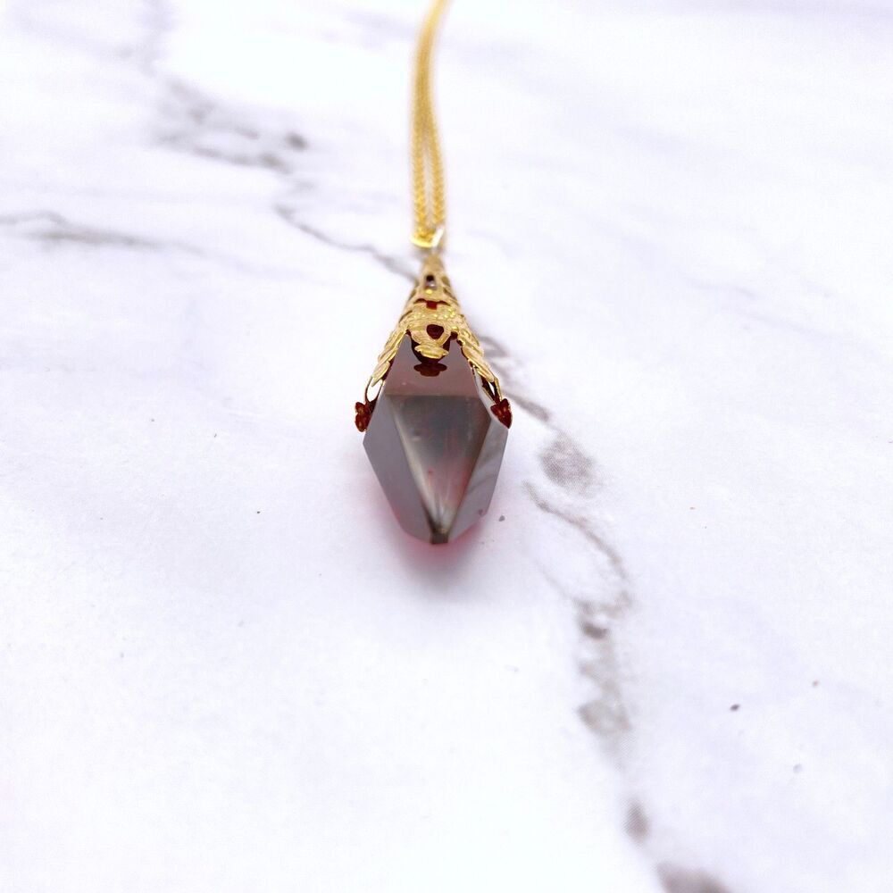 Blood Red Pendulum Necklace - Picture 7 of 11